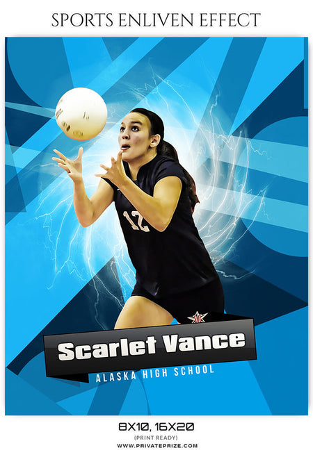 SCARLET VANCE -VOLLEY BALL ENLIVEN EFFECT - Photography Photoshop Template