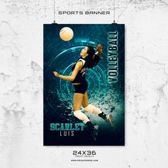 Scarlet Luis - Volleyball Enliven Effects Sports Banner Photoshop Template