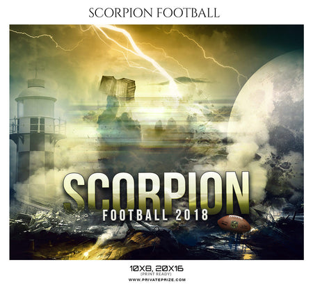 SCORPION - FOOTBALL  Themed Sports Photography Template - Photography Photoshop Template