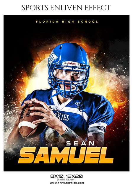 SEAN SAMUEL - FOOTBALL SPORTS PHOTOGRAPHY - Photography Photoshop Template
