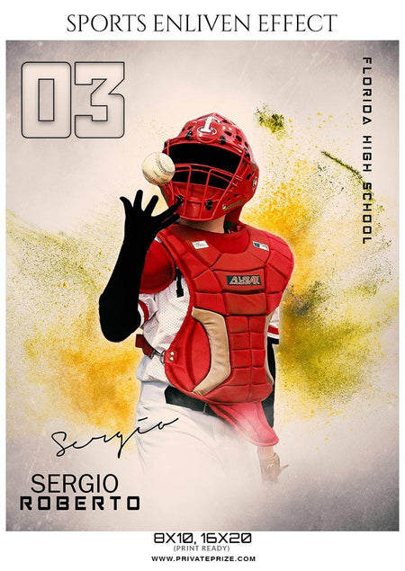 Sergio Roberto - Baseball Sports Enliven Effects Photography Template - PrivatePrize - Photography Templates