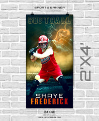 Shaye frederick - Softball Enliven Effects Sports Banner Photoshop Template