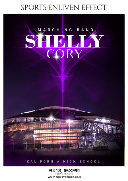 SHELLY CORY-MARCHING BAND- SPORTS ENLIVEN EFFECT - Photography Photoshop Template