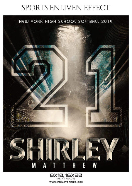 Shirley Matthew - Softball Sports Enliven Effect Photography template - PrivatePrize - Photography Templates