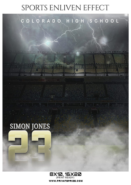 Simon Jones - Football Sports Enliven Effect Photography Template - Photography Photoshop Template