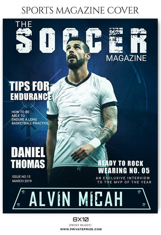 Soccer - Sports Photography Magazine Cover templates - PrivatePrize - Photography Templates