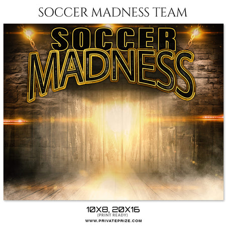 SOCCER MADNESS TEAM - Soccerr Themed Sports Photography Template - Photography Photoshop Template