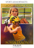 Sofia Jaxon  - Softball Sports Memory Mates Photography Template - Photography Photoshop Template