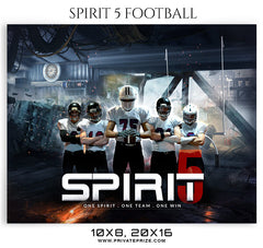 Spirit 5  Football 2018 Themed Sports Photography Template