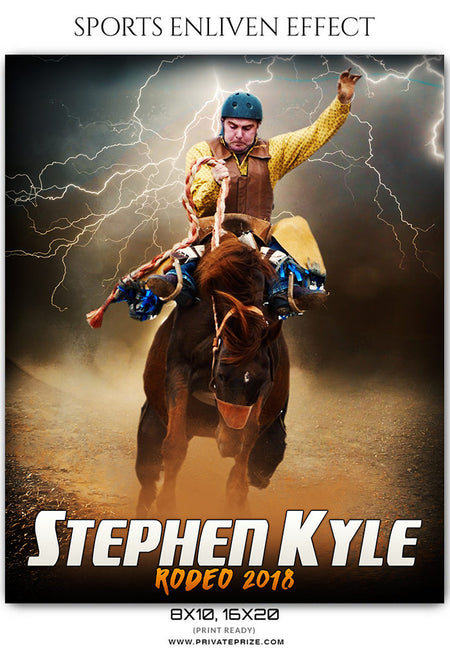 Stephen Kyle - Rodeo Sports Enliven Effects Photography Template - Photography Photoshop Template