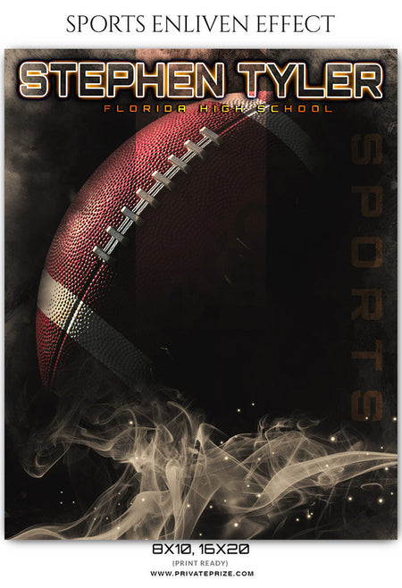 Stephen Tyler - Football Sports Enliven Effects Photoshop Template - Photography Photoshop Template