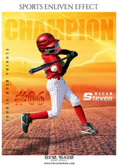 Steven Oscar - Baseball Sports Enliven Effect Photography Template