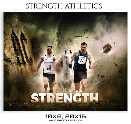 Strength Athletics - Themed Sports Photography Template - Photography Photoshop Template