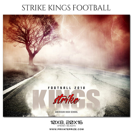 Strike Kings - Football Themed Sports Photography Template - Photography Photoshop Template
