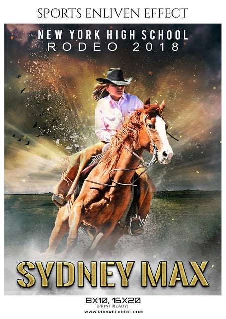 Sydney Max - Rodeo Sports Enliven Effects Photography Template - Photography Photoshop Template