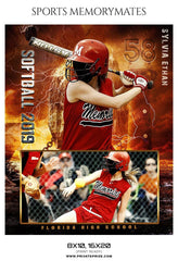 Sylvia Ethan - Softball Sports Memory Mates Photography Template