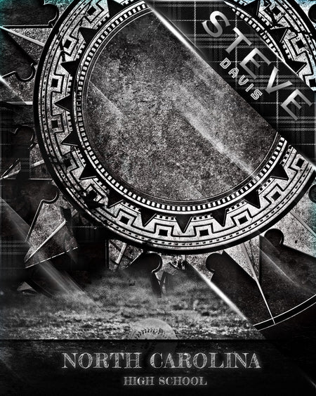 Steve North Carolina Baseball Sports Template -  Enliven Effects - Photography Photoshop Template