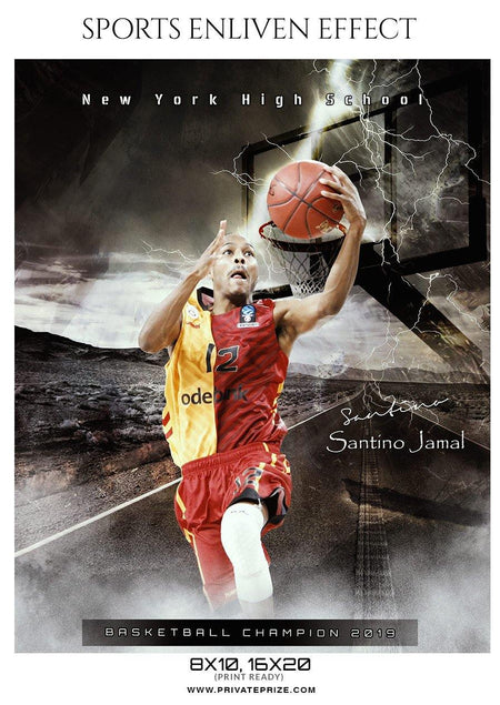 Santino Jamal - Basketball Sports Enliven Effect Photography Template - PrivatePrize - Photography Templates