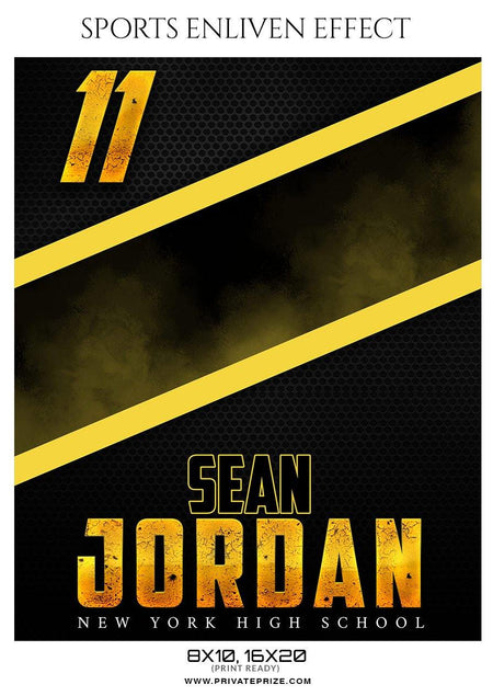 Sean Jordan - Football Sports Enliven Effect Photography Template - PrivatePrize - Photography Templates