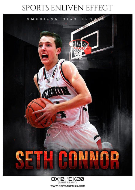 Seth Connor - Basketball Sports Enliven Effect Photography Template - PrivatePrize - Photography Templates
