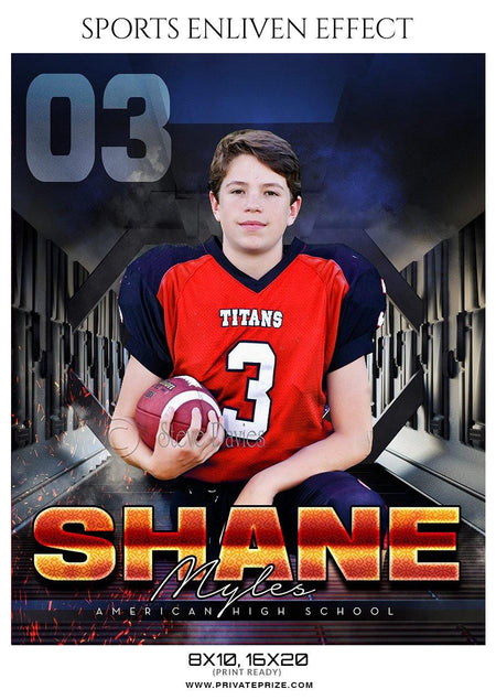 Shane Myles - Football Sports Enliven Effect Photography Template - PrivatePrize - Photography Templates