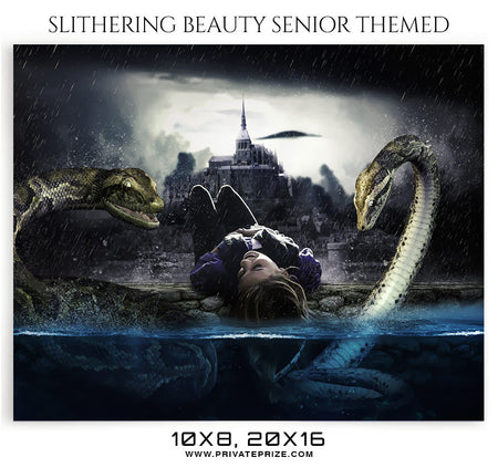 Slithering Beauty Senior Themed Photography Template - Photography Photoshop Template