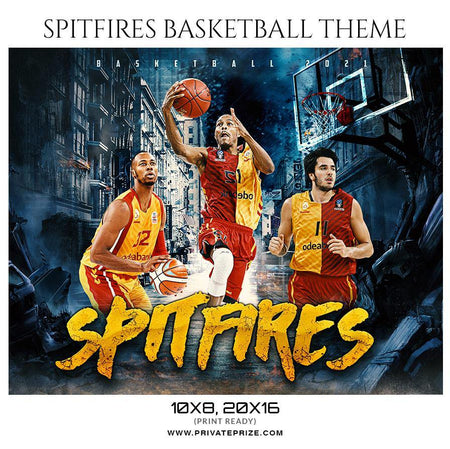 Spitfires - Basketball Theme Sports Photography Template - PrivatePrize - Photography Templates