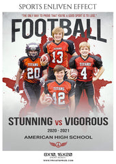 Stunning vs vigorous - Football Sports Enliven Effect Photography Template
