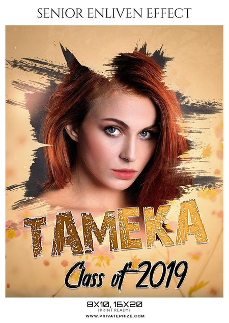 Tameka - Senior Enliven Effect Photography Template - PrivatePrize - Photography Templates