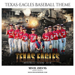 Texas Eagles - Baseball Themed Sports Photography Template
