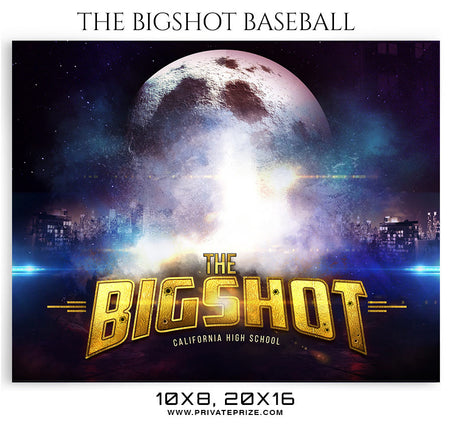 The Big Shot Baseball Themed Sports Photography Template