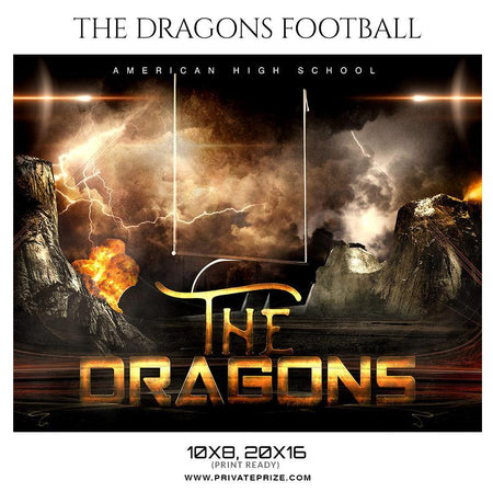 The Dragons - Football Themed Sports Photography Template - PrivatePrize - Photography Templates