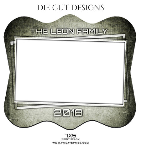 The Leon Family - Die Cut Design - Photography Photoshop Template