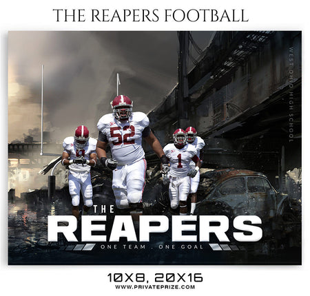 THE REAPERS FOOTBALL Theme Sports Photography Template - Photography Photoshop Template