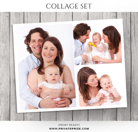 New Born Photo Collage Template - Story Board - Photography Photoshop Template