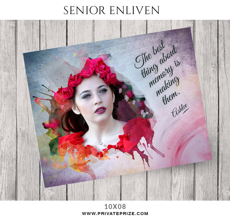 Ashlee- Senior Enliven Effects - Photography Photoshop Template