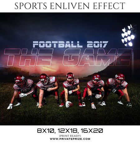 The Game Football -  Enliven Effects-Sports Template - Photography Photoshop Template