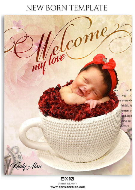 Kealy Alan- New Born - Photography Photoshop Template
