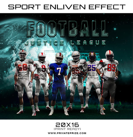 Football Justice League 2017  Themed Sports Template - Photography Photoshop Templates