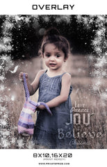 Love Peace Joy Christmas Snowflake Overlay