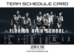 Florida Team Schedule Card