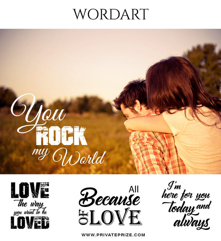 Love Wordart- Designer Pearls - Photography Photoshop Template