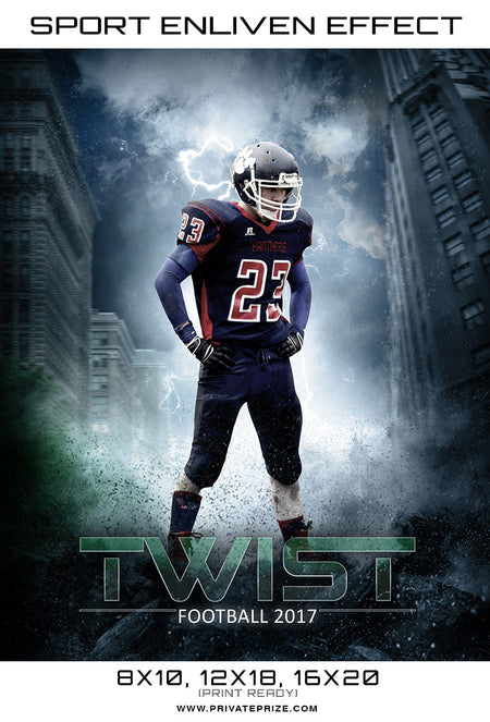 Twist Sports Template -  Enliven Effects - Photography Photoshop Template