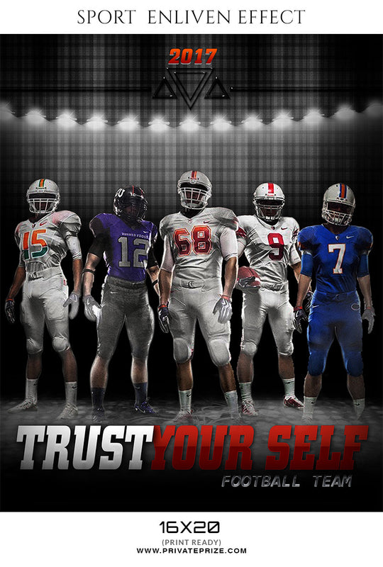 Trust Yourself Sports Template -  Enliven Effects - Photography Photoshop Template