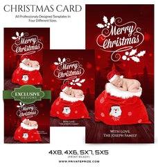 Christmas Card Love from the family and the newborn