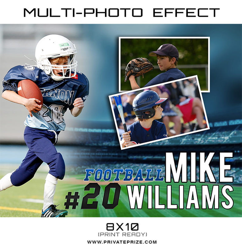 Mike Multi Photo Effect Card Template - Photography Photoshop Template