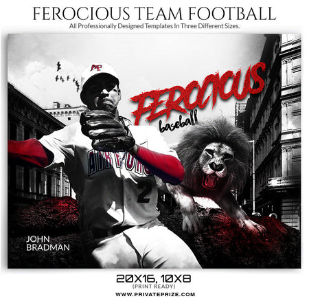 Ferocious Sports Template - sports photography photoshop templates