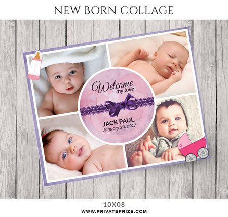 Baby Collage Set - My Love - Photography Photoshop Template