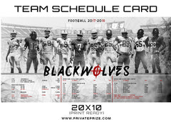 BlackWolves Team Schedule Card