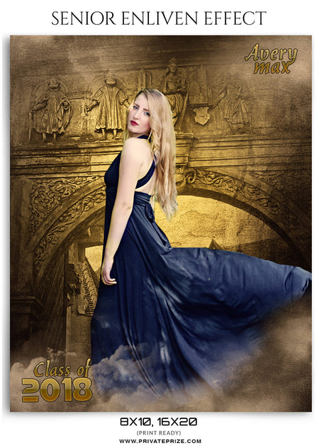 Avery Max  Senior Enliven Effect - Photography Photoshop Template